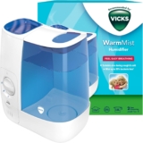 Vicks Warm Mist Humidifier – 3.8 litre tank – More comfortable sleep and easy breathing – Up to 99% Bacteria-Free mist – Rooms up to 37m2 – Bedroom suitable – Essential oil pad included – VH845