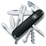 Victorinox Climber Swiss Army Pocket Knife, Medium, Multi Tool, Black