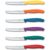 Victorinox Swiss Classic, Breakfast Knife, Bread roll Knife, Sharp Blade, Serrated Edge, 11 cm, Plastic Handle, Stainless Steel, Set of 6