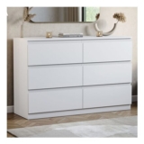 Vida Designs Denver 6 Drawer White Chest of Drawers