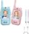 Video Walkie Talkies for Kids 2 Pack, Rechargeable Long Range Walkie Talkies with Screen Display & Voice Changer, Fun Kids Toys Age 6-12, for Boys and Girls