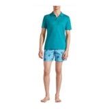 Vilebrequin Mens Aqua Blue Cotton Polo T-Shirt