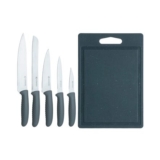 Viners Speckle Knife Set with Cutting Board, Stainless Steel