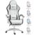 Vinsetto Ergonomic Computer Gaming Chair, PU Leather Office Desk Chair with Footrest, Swivel Wheels, 135 Reclining Back