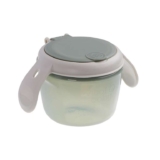 Vital Baby Nourish Toddler Snack Pot 6m, Green, Soft Silicone Slatted Dual-Lid, Easy-Grip Handles