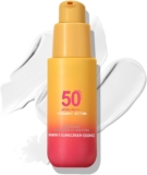 Vitamin C Bright Sunscreen SPF 50 Face, Moisturising Fluid Factor 50 Sun Cream SPF 50 Sun Lotion for Even Toned & Glowing Skin, UVA/UVB Protection, Correct Dark Spots, Reduce Dullness, 30ml
