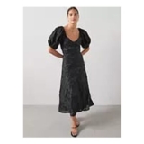 Volume Sleeve Midaxi Dress