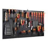 VonHaus Tool Pegboard – 44pc – Shed and Garage Wall Storage Board – Secure Organiser Wall Mounted – Sold & Shipped by VonHaus UK