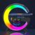 Voncerus Wireless Speaker, G Shape Table Lamp,Atmosphere Night Light with Wireless Charging Function, Bedside Lamp with Alarm Clock & Charging Function,Gifts