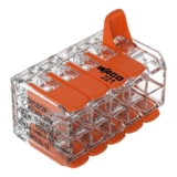 WAGO 221-420 Compact Splicing Connector, max. 4 mm², 10-conductor with levers, (Pack of 15)