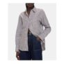 WHISTLES Black/White Stripe Relaxed Fit Cotton Shirt – Size 8 Only