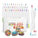 WSICSE 36 Colour Acrylic Brush Tip Paint Marker Pens