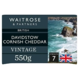 Waitrose Davidstow Cornish Mature / Extra Mature / Vintage Cheddar Cheese 550g (Equivalent to £7.84 per kg)