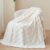 Wajade Fleece Throw Blanket, Fluffy Faux Fur Blanket for Bed Sofa Couch, Soft Cosy Warm Thick Blanket, Checkered White 127×153