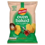 Walkers Baked Salt & Vinegar Snacks Crisps 32 x 37.5g (S&S £14.31)