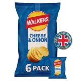 Walkers Cheese and Onion Vegetarian Multipack 6×25 g (S&S £1.21)