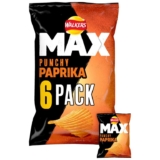 Walkers Max Punchy Paprika Multipack Crisps 6x27g – 99p / 94p S&S