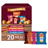 Walkers Meaty Variety Multipack Crisps Box 20x25g – £3.37 / £3.19 S&S