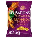 Walkers Sensations Mango & Chilli Chutney Sharing Poppadoms 82.5g – S&S £1.12