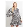 Wallis Petite Printed Ruffle Sleeve Shift Dress
