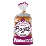 Warburtons 5 Cinnamon & Raisin Bagels x 3