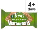 Warburtons White Sandwich Bread Thins 6 Pack / Brown (Clubcard Price)