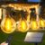Warlisou Solar-String-Lights-Outdoor-Garden – G40 45.9ft String Lights Outdoor Festoon – Remote Control 14M Garden Light Outside Solar Powered Waterproof Led – Patio Party Gazebo Weding