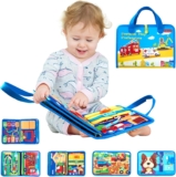 Warmiehomy Busy Board Montessori Toys for Toddlers, Educational Learning Activity Sensory Board for 1 2 3 Year Old Boys Girls, Preschool Learning Activity Toy Kid Travel Essentials for Travel Gifts