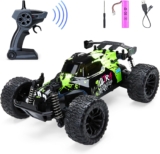 Warmiehomy Remote Control Cars, 1:18 Scale RC Monster Truck Toy, High Speed 15KM/H RC Cars with Light for Adult & Kids Age 6, 2.4GHz Radio Controlled 4WD Off-Road Car for Birthday