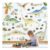 Watercolor Dinosaur Wall Stickers Peel and Stick Vinyl Decal