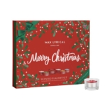 Wax Lyrical England Merry Christmas Scented Tealight Set, 24 Fragranced Tealights with Glass Holder (£8.07 S&S)