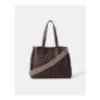 Webbing Strap Faux Leather Shoulder Bag.