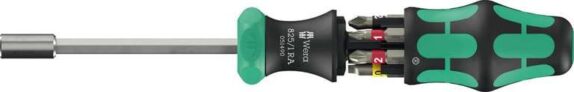 Wera Kraftform Kompakt 27 RA 1 Screwdriver & Bits, 6 Pieces – 05051517001