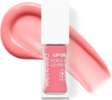 Wet n Wild Tinted Lip Oil, Nourishing & Non-Sticky Pink Lip Gloss Powered by 7 Natural Oils, Lightweight Formula for Mirror-Like Glow Effect, Fuzzy Pillow Shade