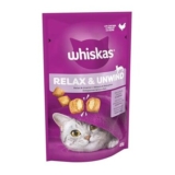Whiskas Relax and Unwind Cat Treats, Chicken Filling, 8x45g