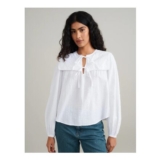 White Collar Detail Bridy Blouse