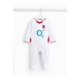 White England Rugby Home Sleepsuit – Newborn to 2 Years Available
