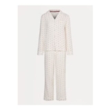 White Heart Print Long Sleeve Pyjamas