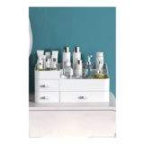White Makeup Organizer with Drawers, Large Capacity Vanity Desk