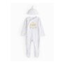 White My First Diwali Sleepsuit and Hat