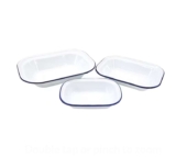 White Pie Dish – Set of 3 – Free C&C