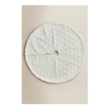 White Plush Christmas Tree Skirt