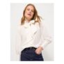 White Poplin Bow Neck Shirt