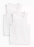 White Sleeveless Vest 2 Pack Mtuc140921741-Free C&C