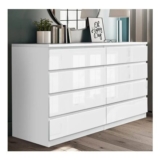 White SquareBoxx Fairfield Gloss Minimalist 8-Drawer Chest