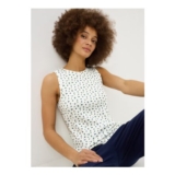 White Vintage Floral Pyjama Vest Top