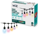 WiZ Smart Colour Connected Outdoor Festoon String Lights (15M/48ft – UK Plug)