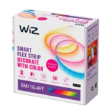WiZ Smart Flex LED Strip Light, 5m, 16 Million Colours, Dynamic Light Scenes, Connects to Your Wi-Fi, Voice/App Control