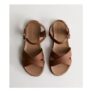 Wide Fit Tan Cross over Flat Sandals