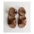 Wide Fit Tan Cross over Flat Sandals